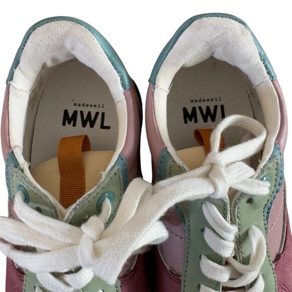 Madewell Kickoff Trainer Sneakers in Colorblock Leather & Suede Women’s Size 5.5 - Picture 6 of 10